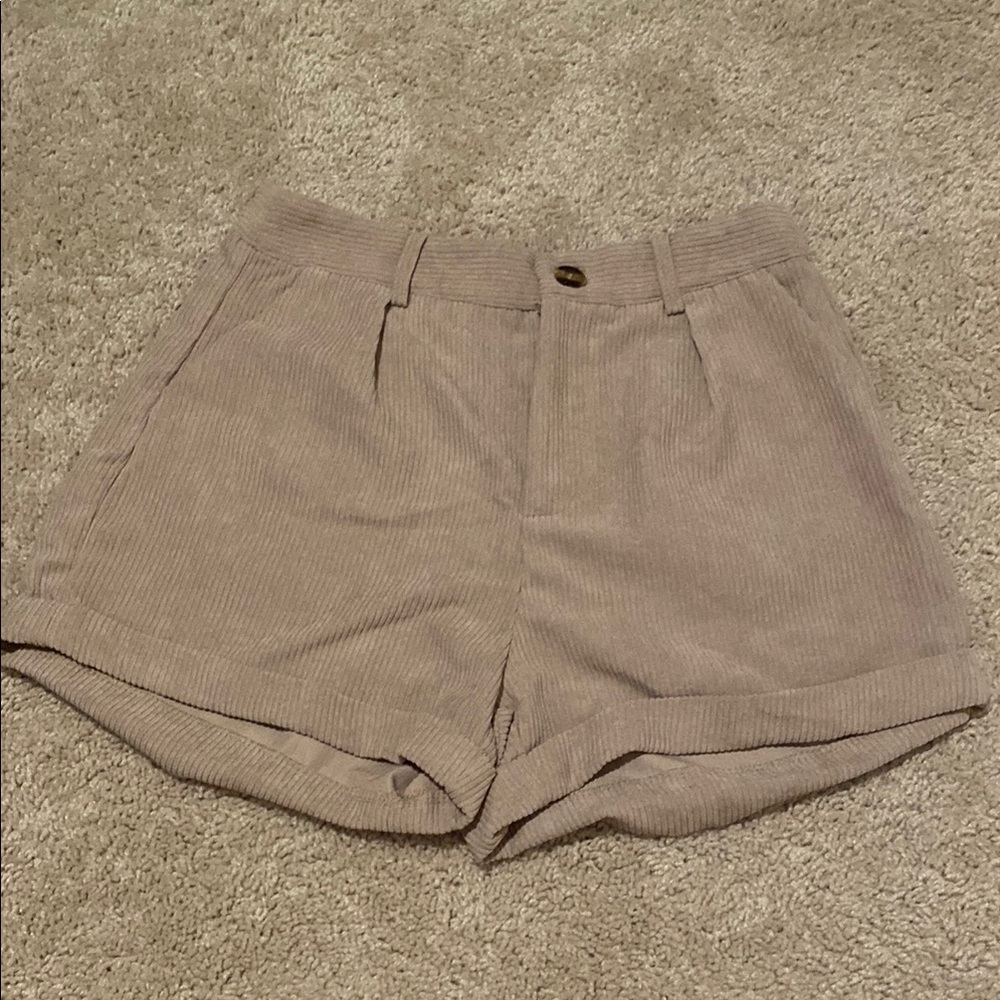 SHEIN Tan High Waist Shorts Classic Design